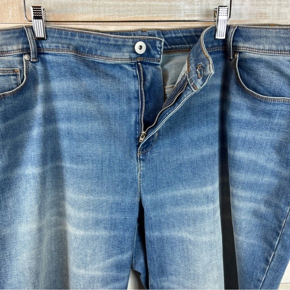 J Jill Denim‎ Jean Bermuda Shorts Womens Plus Size 28 Blue Stretch Whiskering - Picture 4 of 11